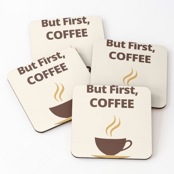 Item preview, But First, Coffee — Funny Coffee Lover Gift designed and sold by RedRubyBubble.