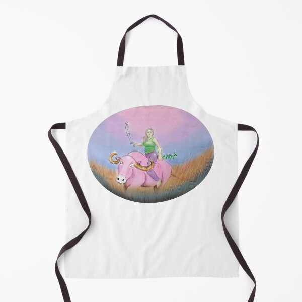 Item preview, woman on a water buffalo designed and sold by AlmostReady.