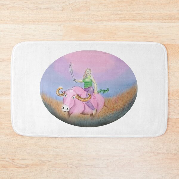 Item preview, woman on a water buffalo designed and sold by AlmostReady.