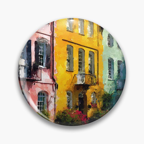 Item preview, Historic Charleston Colorful Row Houses Soft Light Scene designed and sold by daila70.