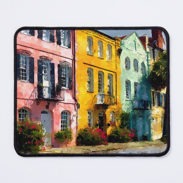 Item preview, Historic Charleston Colorful Row Houses Soft Light Scene designed and sold by daila70.