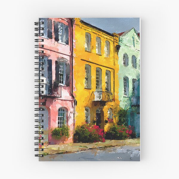 Item preview, Historic Charleston Colorful Row Houses Soft Light Scene designed and sold by daila70.