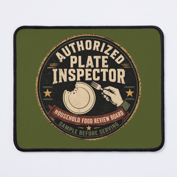 Item preview, Authorized Plate Inspector Funny Dad Food designed and sold by POD DYNASTY.