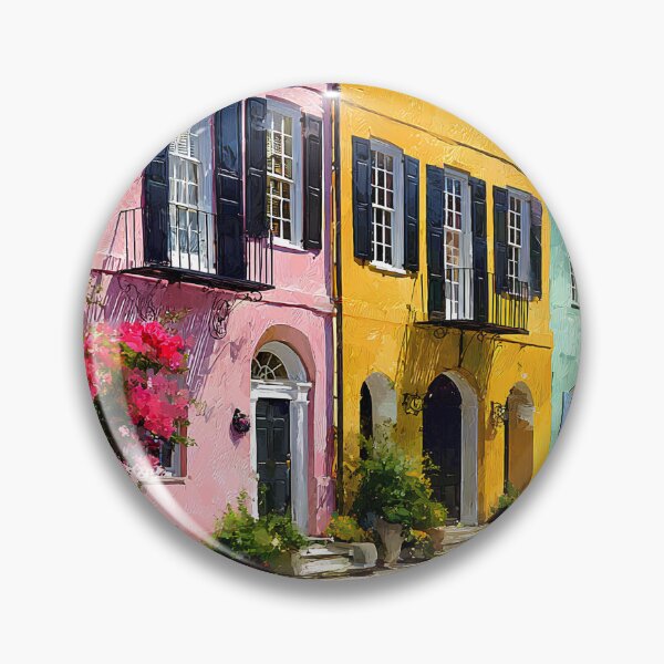 Item preview, Historic Charleston Colorful Row Houses Southern Charm Rainbow Row Houses  designed and sold by daila70.