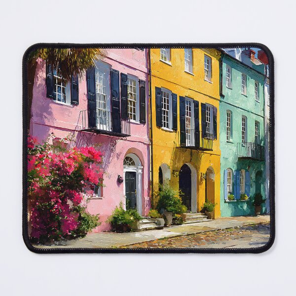 Item preview, Historic Charleston Colorful Row Houses Southern Charm Rainbow Row Houses designed and sold by daila70.