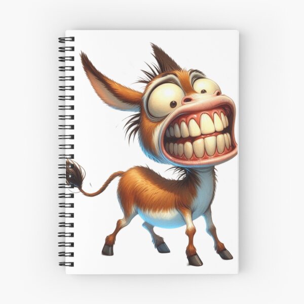 Item preview, Hilarious Exaggerated Donkey Cartoon Illustration designed and sold by LunaPixelStudio.