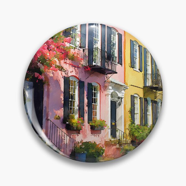 Item preview, Charleston Pastel Homes Warm Light Coastal Vibe designed and sold by daila70.