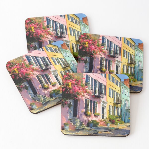 Item preview, Charleston Pastel Homes Warm Light Coastal Vibe designed and sold by daila70.