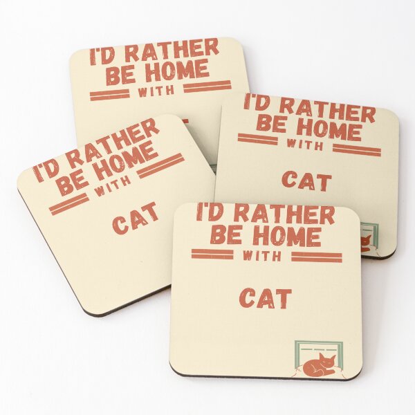 Item preview, I'd Rather Be Home With My Cat — Funny Introvert Gift designed and sold by RedRubyBubble.