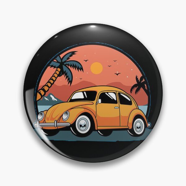 Item preview, Retro Tropical Beach Sunset Classic Car T-Shirt designed and sold by wissoo.
