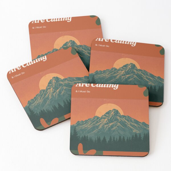 Item preview, The Mountains Are Calling And I Must Go — Hiking Gift designed and sold by RedRubyBubble.