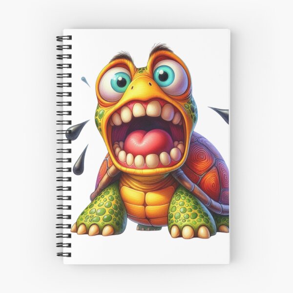 Item preview, Hilarious Exaggerated Turtle Cartoon Illustration designed and sold by LunaPixelStudio.