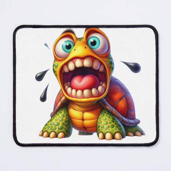 Item preview, Hilarious Exaggerated Turtle Cartoon Illustration designed and sold by LunaPixelStudio.