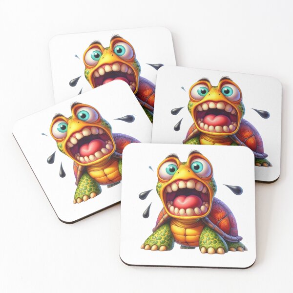 Item preview, Hilarious Exaggerated Turtle Cartoon Illustration designed and sold by LunaPixelStudio.