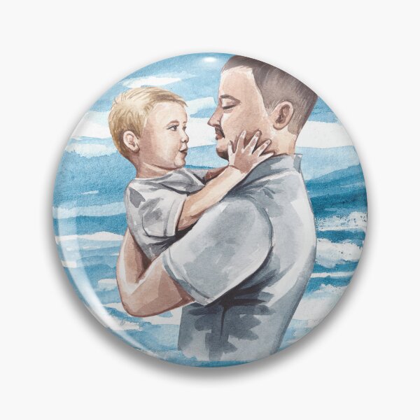 Item preview, Daddy Shark and Little Shark Watercolor Father Son designed and sold by Rhodes Shop.