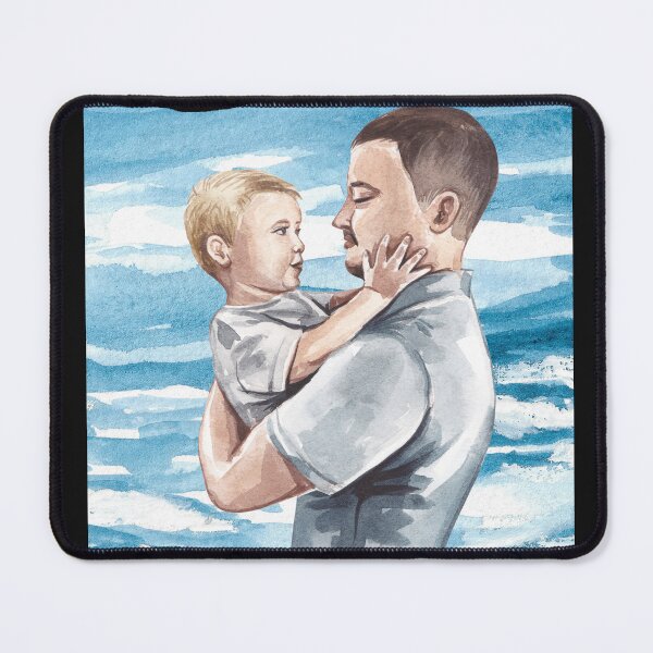 Item preview, Daddy Shark and Little Shark Watercolor Father Son designed and sold by Rhodes Shop.