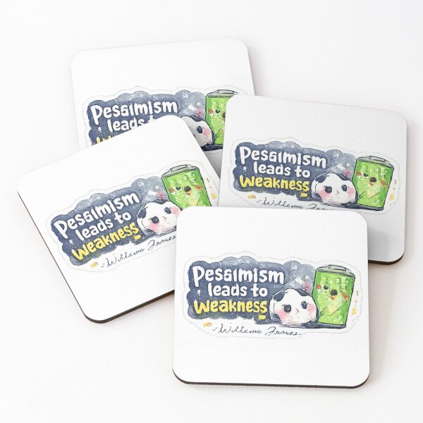 Item preview, Pessimism Leads to Weakness Quote Sticker | William James Positive Thinking Design | Cute Motivation and Growth Mindset Artwork designed and sold by myteesmypassion.