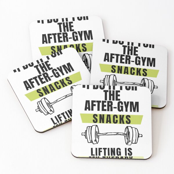 Item preview, I Do It For the After-Gym Snacks — Funny Gym Gift designed and sold by RedRubyBubble.