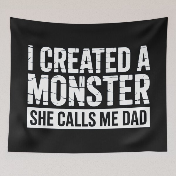 Item preview, I Created a Monster She Calls Me Dad Funny Minimalist Dad Design designed and sold by NatArtSA.