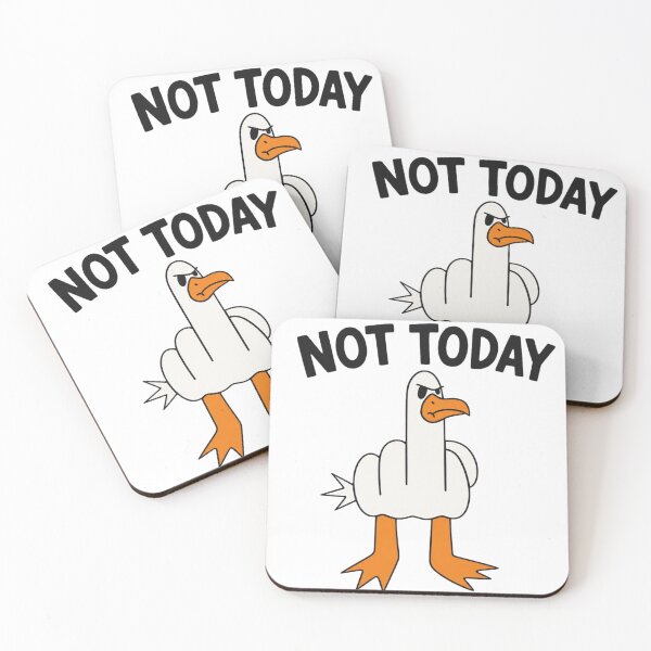 Item preview, Not Today Funny Angry Duck Illustration designed and sold by DuomoDesign.