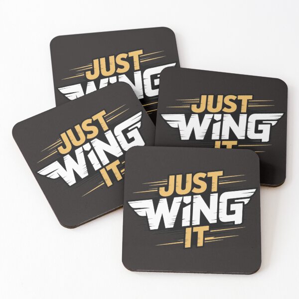 Item preview, Just Wing It Funny Motivational Quote Cute Retro Design designed and sold by NatArtSA.