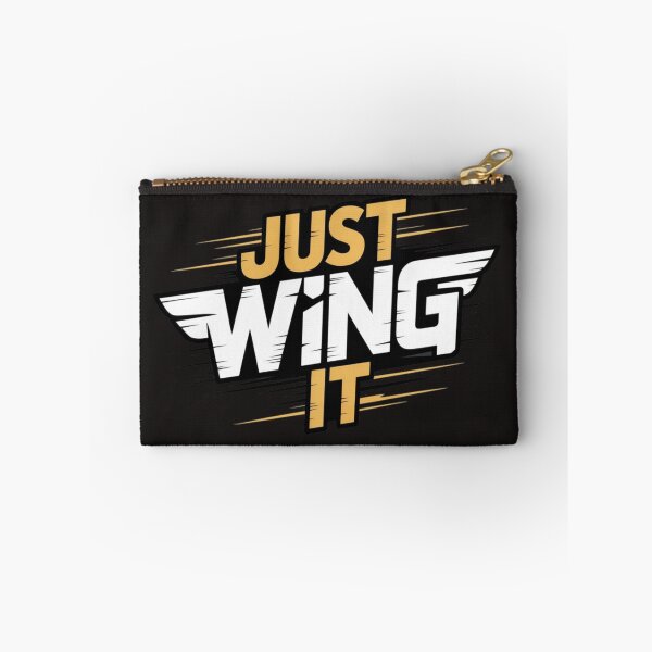 Item preview, Just Wing It Funny Motivational Quote Cute Retro Design designed and sold by NatArtSA.