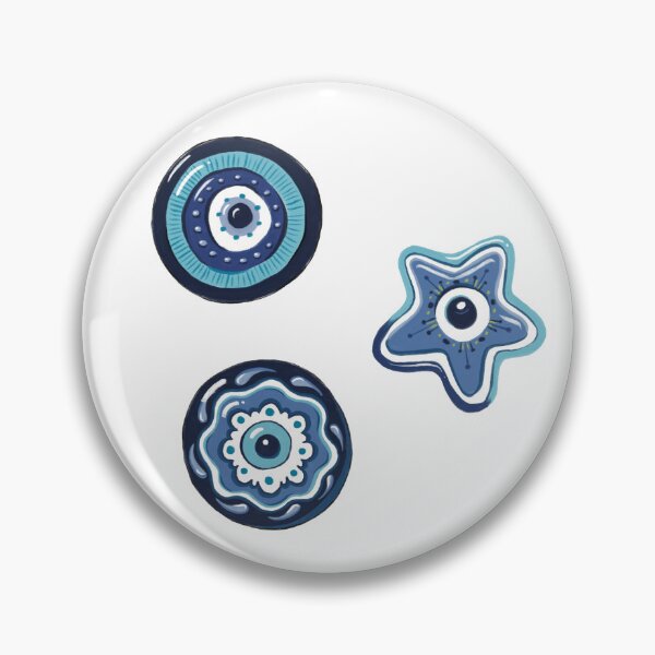 Item preview, Evil Eye Tria - Blue Totems designed and sold by Mystic Eye Loom Studio .