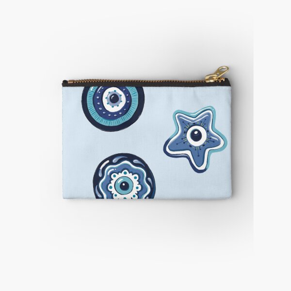Item preview, Evil Eye Tria - Blue Totems designed and sold by Mystic Eye Loom Studio .