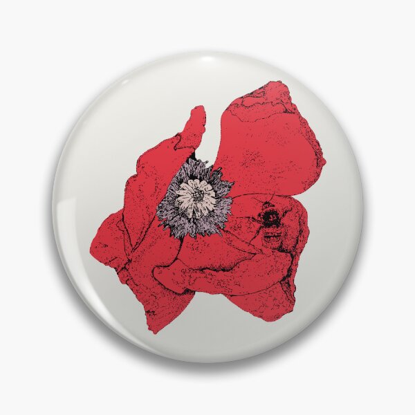 Item preview, Poppy and Bee - BG (#F0EEE9) and C1 (#E6313F) designed and sold by The Stippler Process.