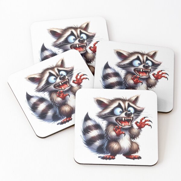 Item preview, Hilarious Exaggerated Raccoon Cartoon Illustration designed and sold by LunaPixelStudio.