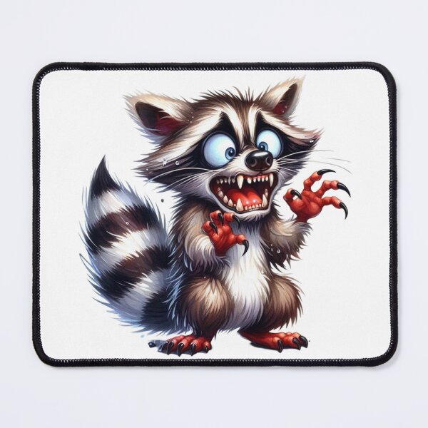 Item preview, Hilarious Exaggerated Raccoon Cartoon Illustration designed and sold by LunaPixelStudio.