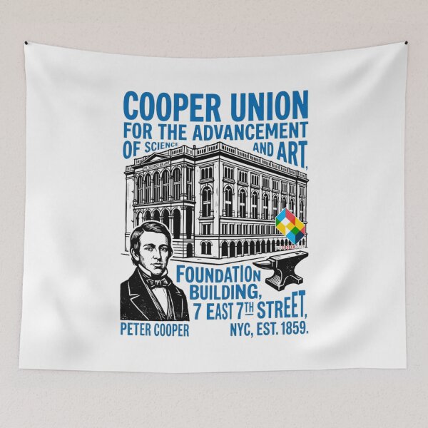 Item preview, Cooper Union Foundation Building Woodcut Graphic designed and sold by EvergreenPark - Tee Studio.