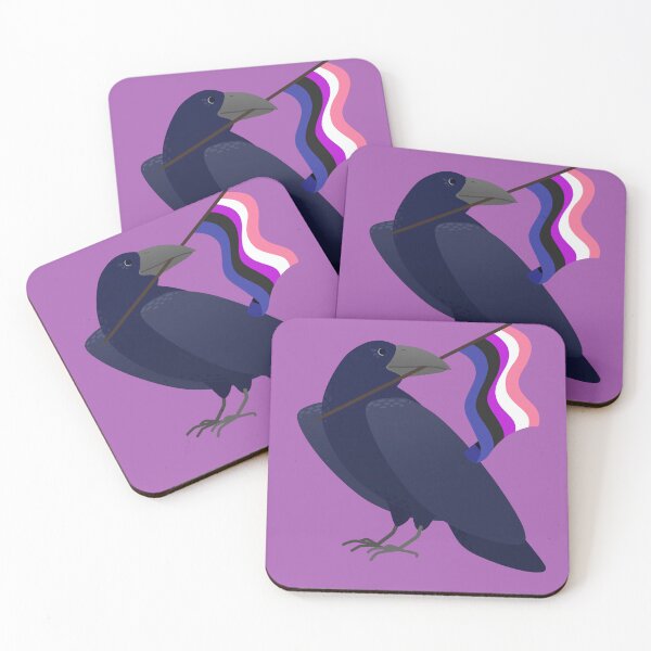 Item preview, Genderfluid Pride Crow designed and sold by ElisabethDraws.