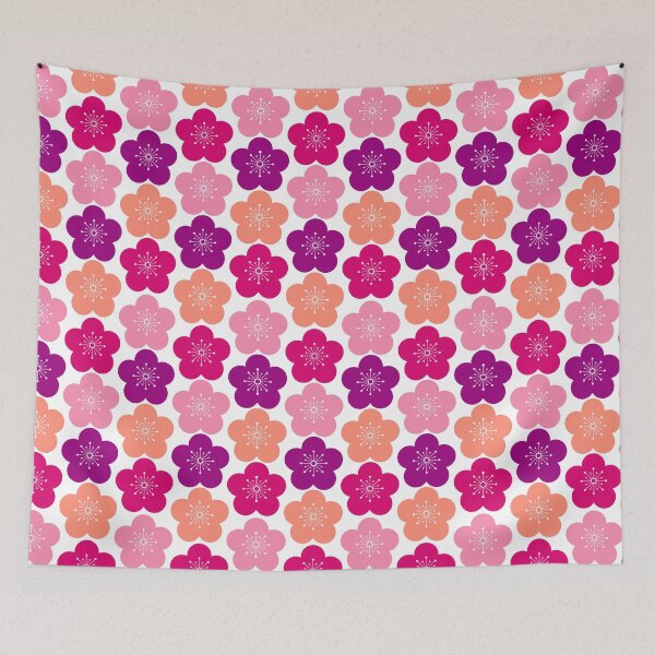 Item preview, Modern Japanese PlumBlossom　Vibrant warm tones designed and sold by Ama Zuan-Zumi.
