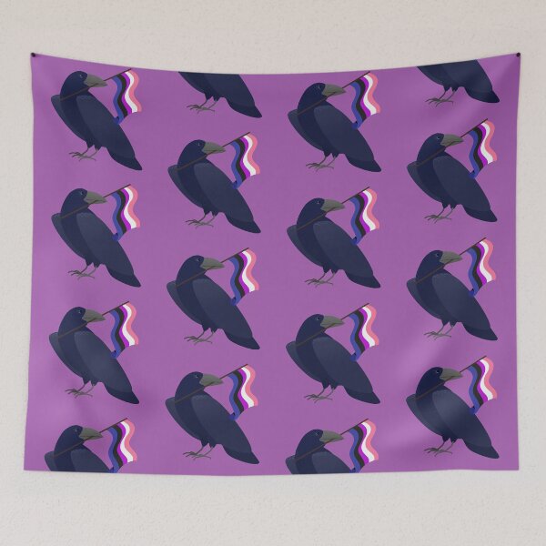 Item preview, Genderfluid Pride Crow designed and sold by ElisabethDraws.