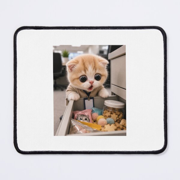 Item preview, Tiny Office Snack Inspector designed and sold by LovelyCatGalaxy.