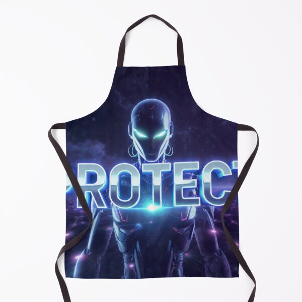 Item preview, PROTECT - Cyberpunk Android Guardian Cybersecurity Tech Digital Design designed and sold by AiNaturalsOnly.
