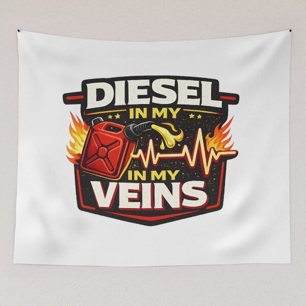 Item preview, Diesel In My Veins Funny Truck Driver Design designed and sold by PatiImagination.