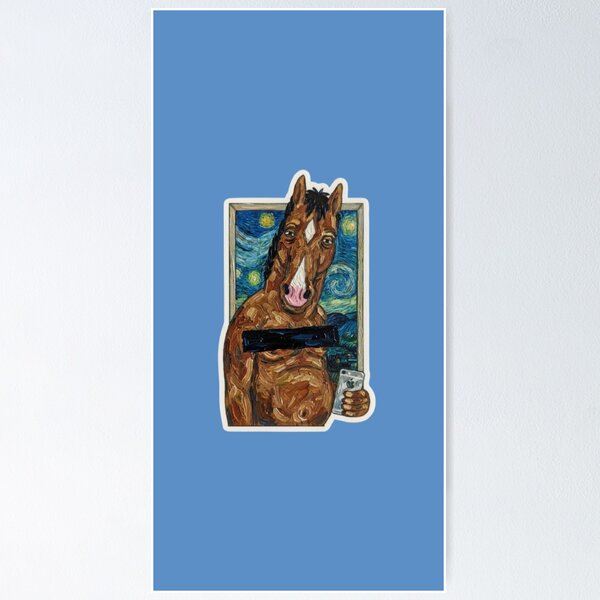 Item preview, Bojack Horseman: Starry Night Selfie Impressionism designed and sold by StudioIzmir.