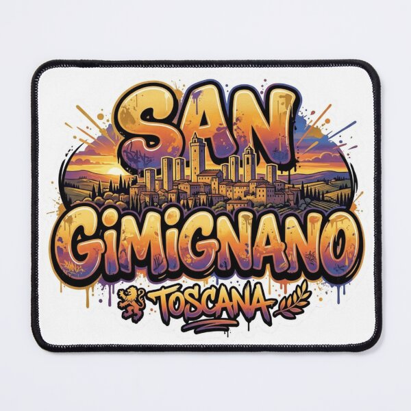 Item preview, San Gimignano Towers Graffiti Sticker designed and sold by Imaginarium of Chaos falcon88 .
