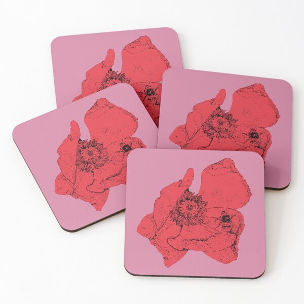 Item preview, Poppy and Bee - BG (#D6809F) and C1 (#E6313F) designed and sold by The Stippler Process.