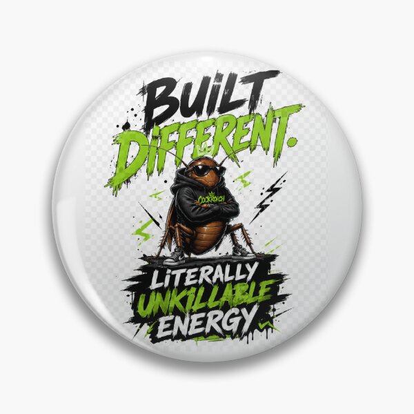 Item preview, Unkillable Cockroach Built Different Sticker designed and sold by Cosmos Creative Studios.