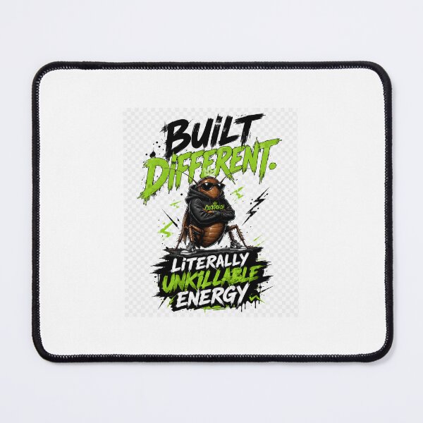 Item preview, Unkillable Cockroach Built Different Sticker designed and sold by Cosmos Creative Studios.