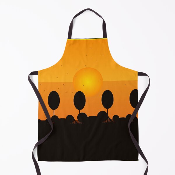 Item preview, African Elephant Sunset Silhouette Savanna Orange Art designed and sold by AfricanArtHub.