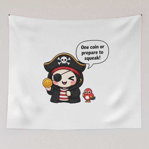 Item preview, Tiny Pirate – One Coin or Prepare to Squeak! designed and sold by Icareis-Studios.