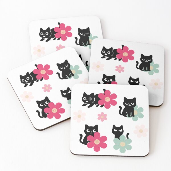 Item preview, Charming Black Cats & Pastel Mod Daisy Garden designed and sold by Creativ_Design.
