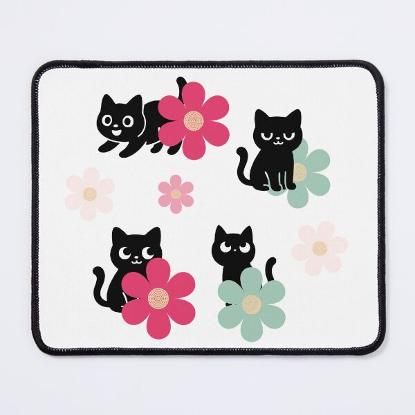 Item preview, Charming Black Cats & Pastel Mod Daisy Garden designed and sold by Creativ_Design.