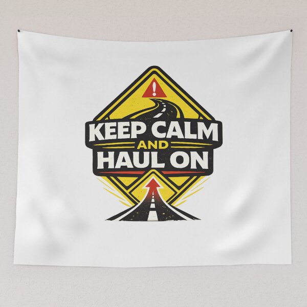 Item preview, Keep Calm And Haul On Funny Truck Driver designed and sold by PatiImagination.