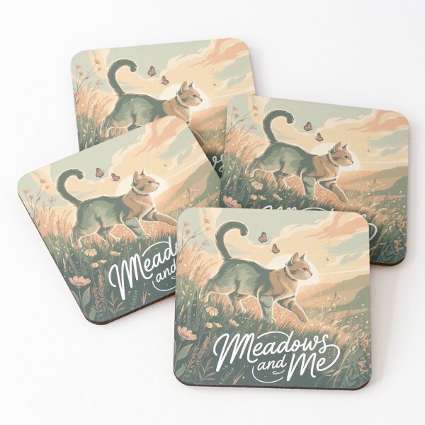 Item preview, Meadows And Me Cozy Cat Meadow Wall Art Aesthetic Nature Poster Design designed and sold by IconicDesignsXd.