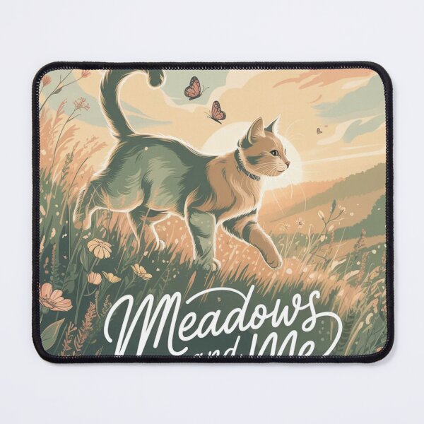 Item preview, Meadows And Me Cozy Cat Meadow Wall Art Aesthetic Nature Poster Design designed and sold by IconicDesignsXd.